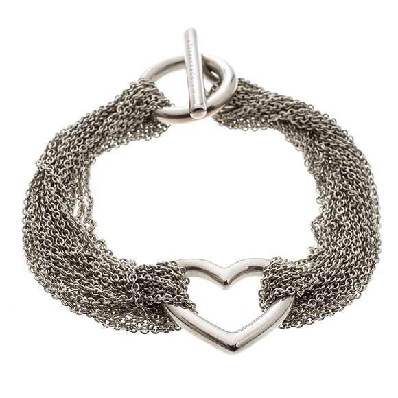 Tiffany & Co. Jewelry - Tiffany & Co Mesh Heart Silver Bracelet